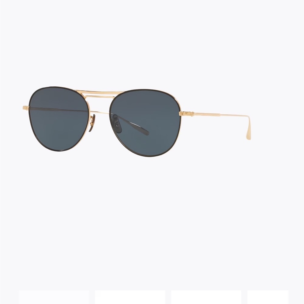 Oliver Peoples Gold and Black Sunglasses